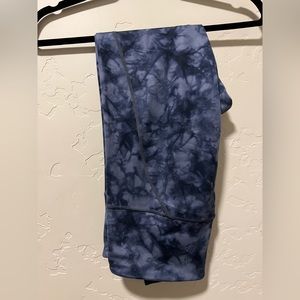 Athleta blue tie dye leggings
